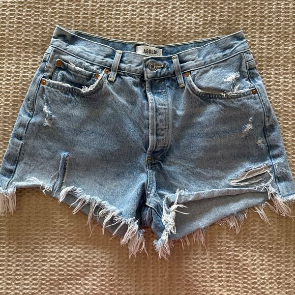 AGOLDE Parker Denim Cutoff Shorts Jean Shorts Size 27‎ - Picture 1 of 7